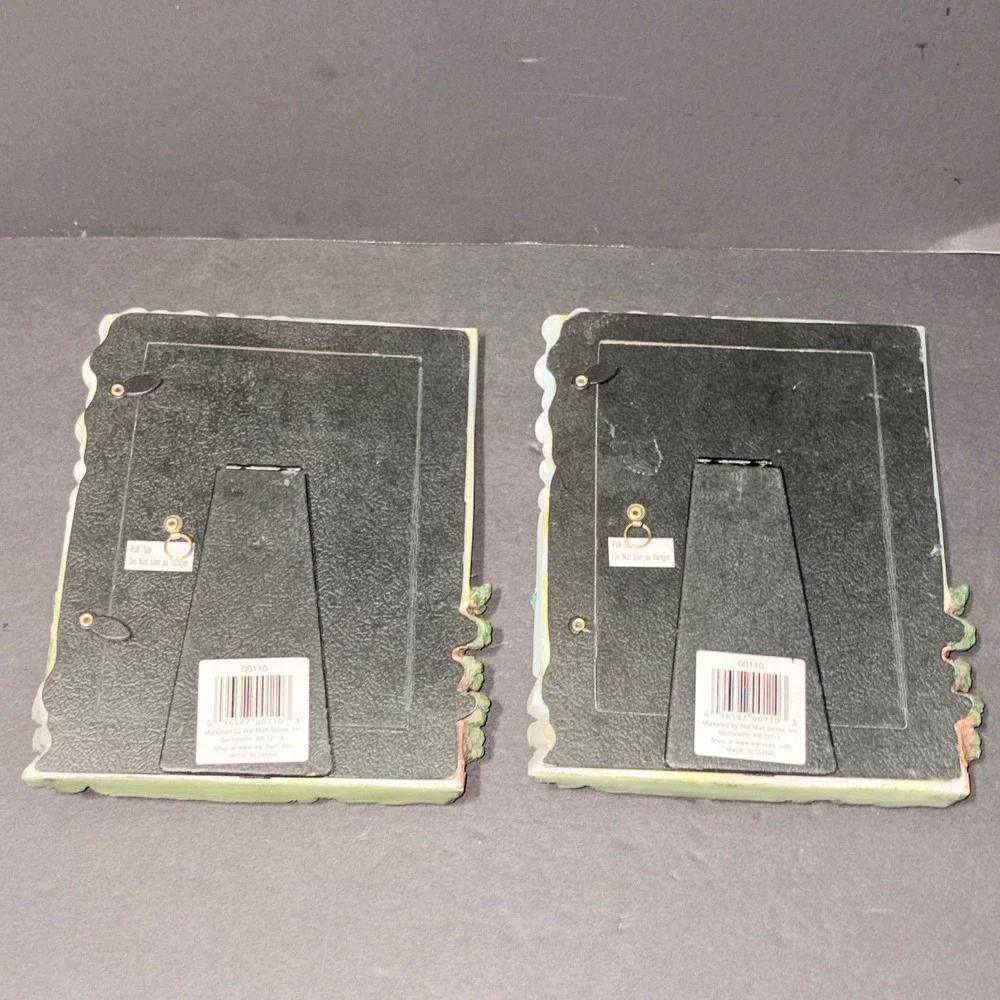 Vintage Wal-Mart Garden Path 3D Resin Picture Frames Set of 2 Cottagecore 5x7
